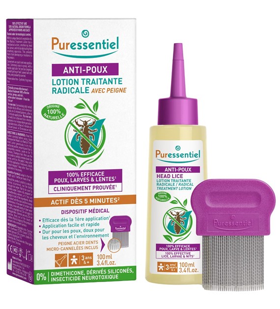 Puressentiel, Na wszy, Balsam przeciw wszawicy z grzebieniem, 100 ml