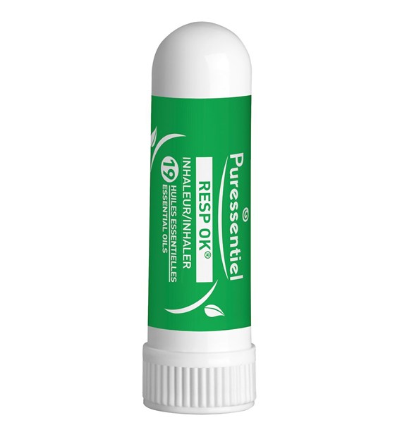 Puressentiel, Resp’OK®, Naturalny Inhalator do udrażniania górnych dróg oddechowych z 19 olejkami eterycznymi, 7+, 1 ml