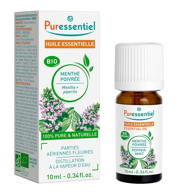 Puressentiel, Naturalny olejek eteryczny BIO z mięty pieprzowej, 10 ml