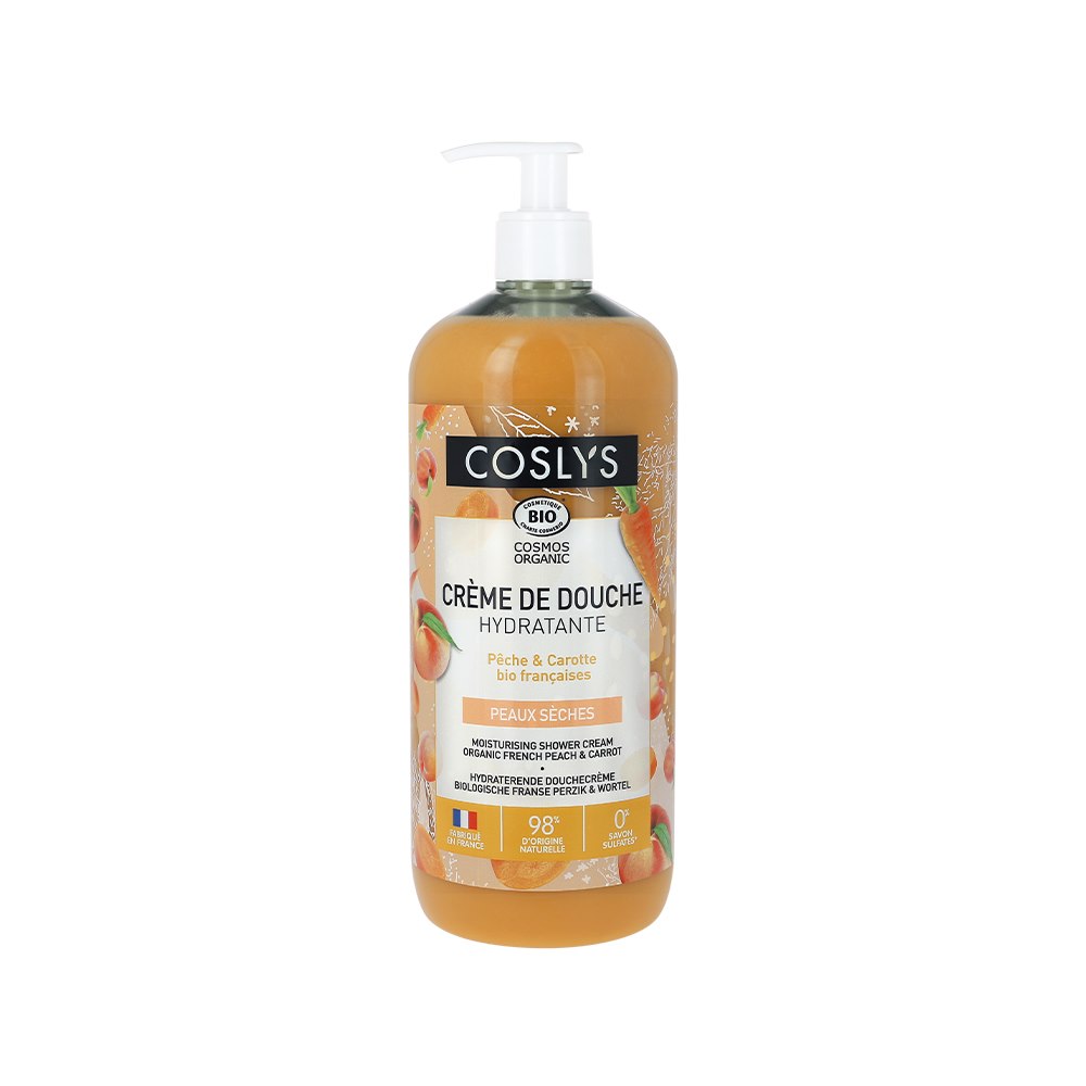 Coslys, Nawilżający żel pod prysznic, Brzoskwinia i marchewka , 1 L