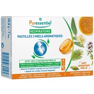 Puressentiel, Naturalne Pastylki na gardło z 3 aromatycznymi miodami, 18 szt.