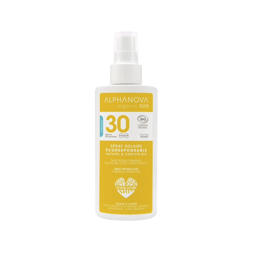 Alphanova Sun, Bio Spray Przeciwsłoneczny, filtr SPF30, 125 g