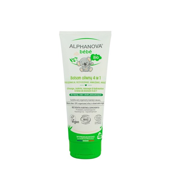 Alphanova Bebe Bio, Balsam oliwny 4w1, wielofunkcyjny, 200 ml