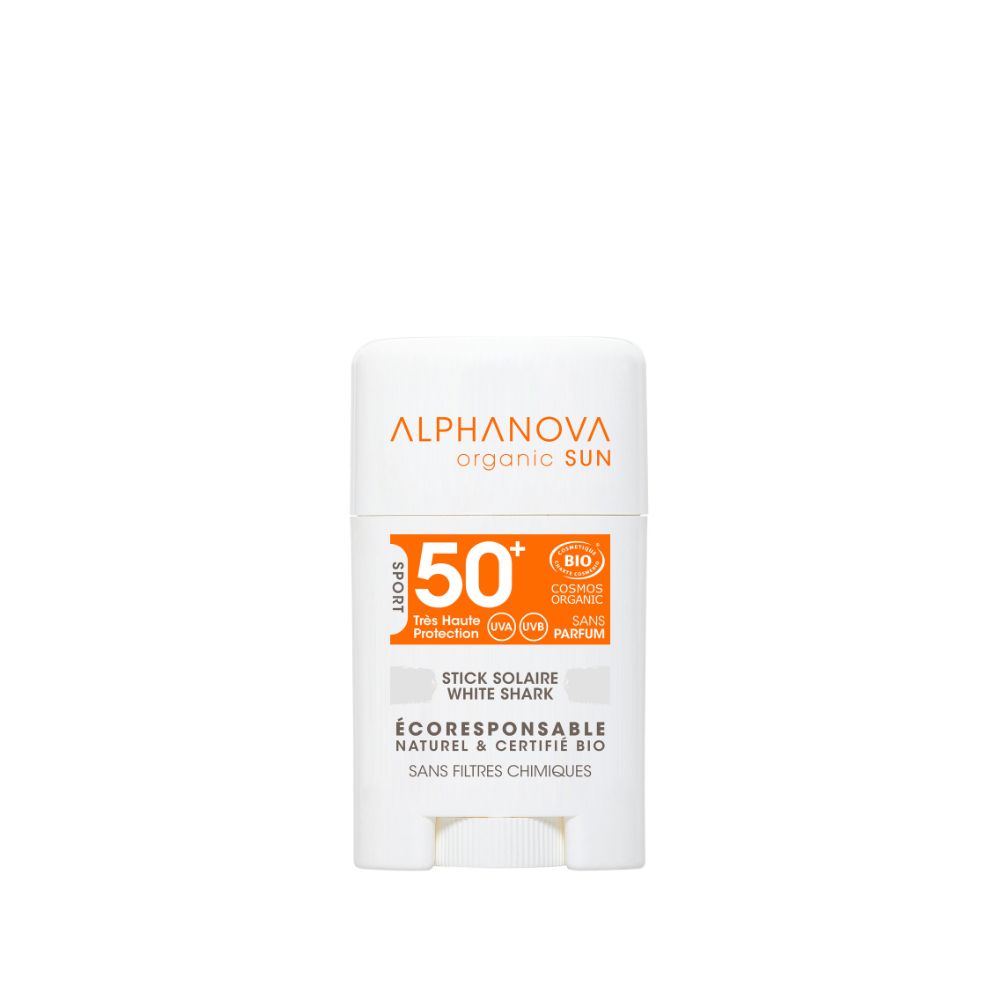 Alphanova Sun Bio, Krem z filtrem w sztyfcie, SPF50+, White Shark, 12 g