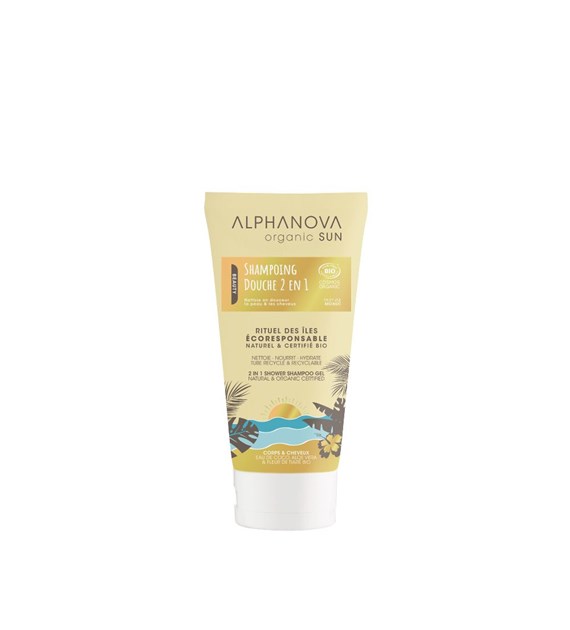 Alphanova Sun Beauty, Bio Szampon i żel 2w1 do ciała i włosów, 150 ml