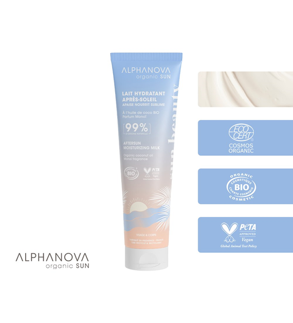 Alphanova Sun Beauty, Bio Nawilżające mleczko po opalaniu, 150 ml