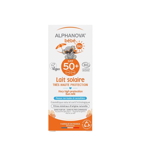 Alphanova Sun Bio, Bebe Przeciwsłoneczny Krem na słońce SPF 50+ SUN, 50g