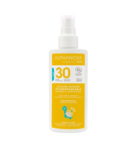 Alphanova Sun Bio, KIDS Spray Przeciwsłoneczny, filtr 30, 125g