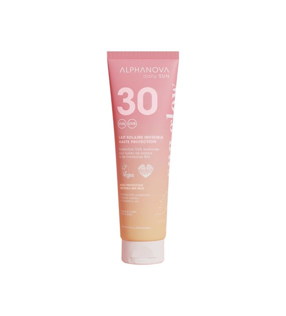 Alphanova Daily Sun, Glow, mleczko do opalania SPF30, 150 ml