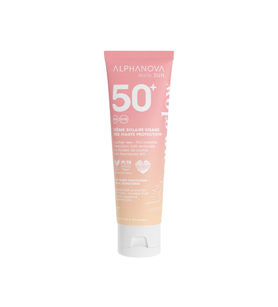 Alphanova Daily Sun, Krem Przeciwsłoneczny do Twarzy z filtrem mineralnym SPF50+, 50 ml
