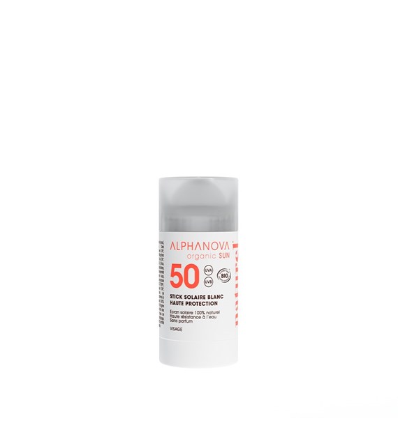 Alphanova Sun Bio, Krem z filtrem w sztyfcie, SPF50+, White, 12 g