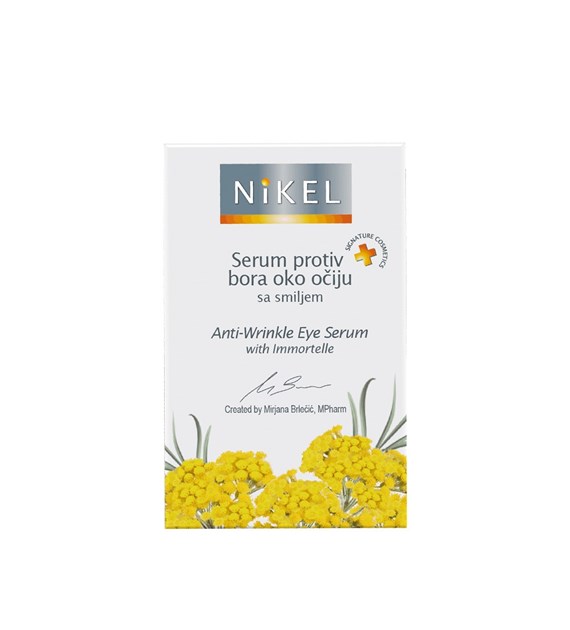 Nikel, Przeciwzmarszczkowe serum pod oczy z kwiatem Immortelle, 10 ml