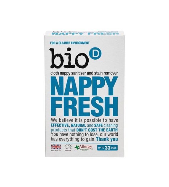 Bio-D, Nappy Fresh, Dodatek do proszku do prania pieluch, 500 g