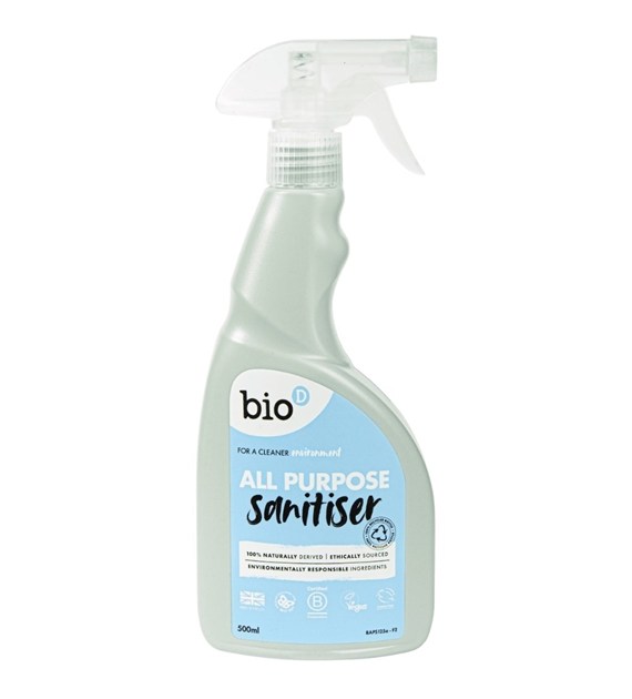 Bio-D, Spray do czyszczenia różnych powierzchni, 500 ml