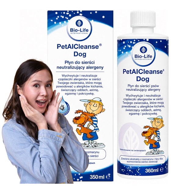 Bio-Life PetalCleanse, Płyn do sierści psów neutralizujący alergeny, 350 ml