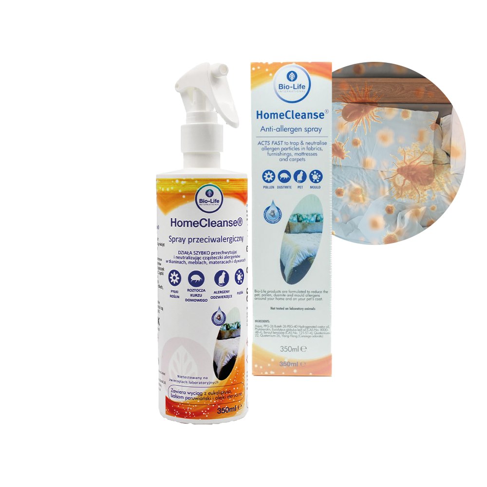 Bio-Life HomeCleanse, Antyalergiczny spray do obić i tkanin, 350 ml