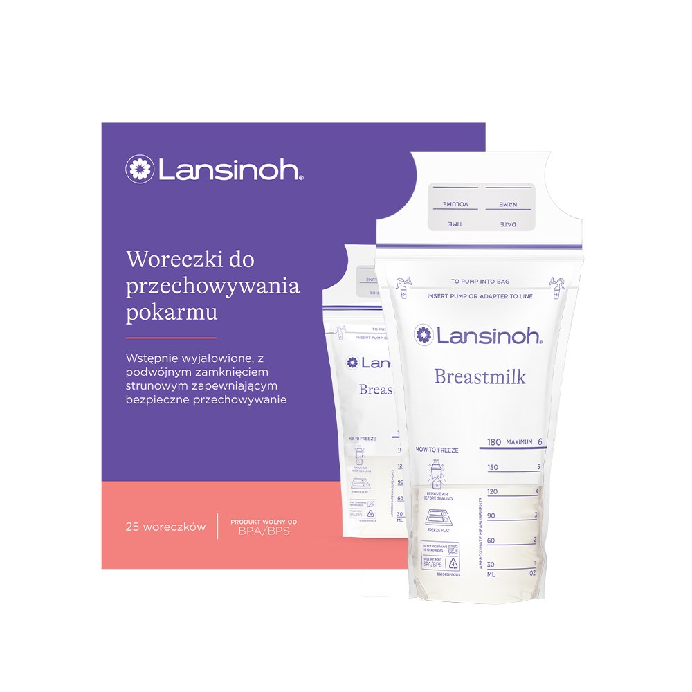 Lansinoh, Woreczki do przechowywania pokarmu, 25 szt.