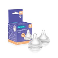 Lansinoh, Smoczek do karmienia Natural Wave&#x00AE; o wolnym przepływie S, 2 szt.