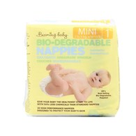 Beaming Baby, Biodegradowalne pieluszki dla dzieci, rozmiar 1 (Mini 2-5 kg), 20 szt.