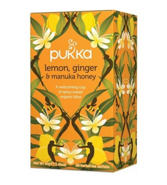 PUKKA, Herbata Lemon, Ginger & Manuka Honey, 20 saszetek