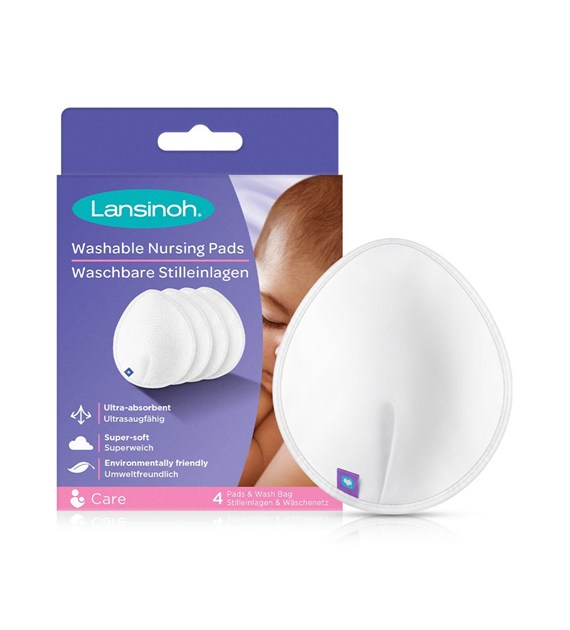 Lansinoh, Wkładki laktacyjne wielorazowego użytku, 4 szt.