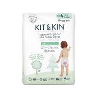 Kit and Kin, Pieluchomajtki Nappy Pants 4 (9-15kg), Hippo/Leopard, 22 szt.