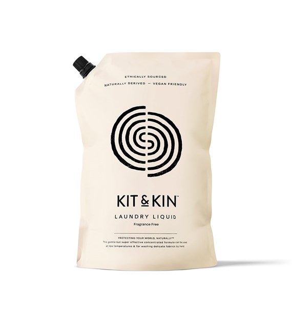 Kit & Kin, Naturalny Płyn do prania, bezzapachowy, 1L