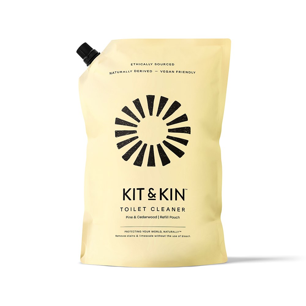 Kit & Kin, Naturalny płyn do czyszczenia toalety, o zapachu sosny i cedru - REFILL, 1L