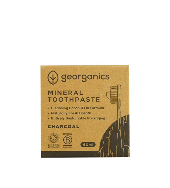 Georganics, Mineralna pasta do zębów w słoiku, Activated Charcoal, 60 ml