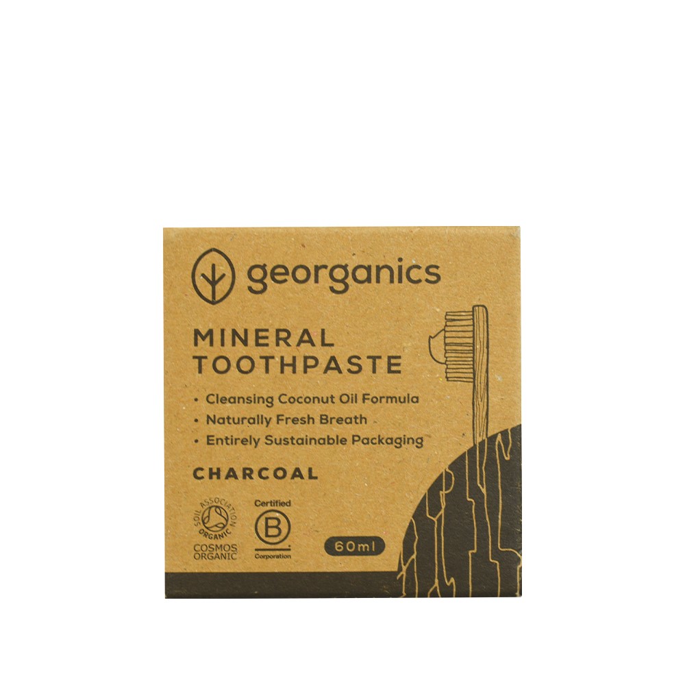 Georganics, Mineralna pasta do zębów w słoiku, Activated Charcoal, 60 ml