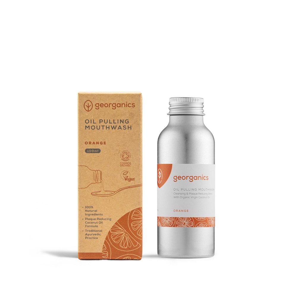 Georganics, Olej do płukania ust, Orange, 100 ml