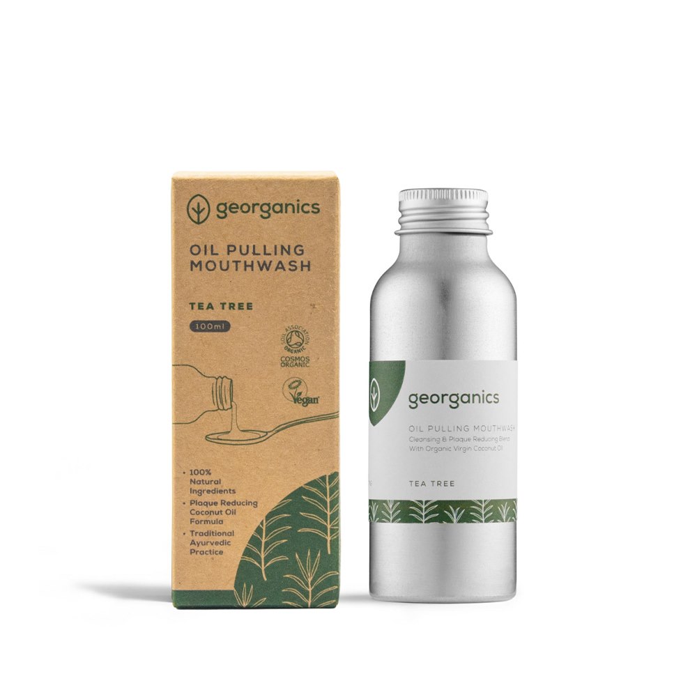 Georganics, Olej do płukania ust, Tea Tree, 100 ml