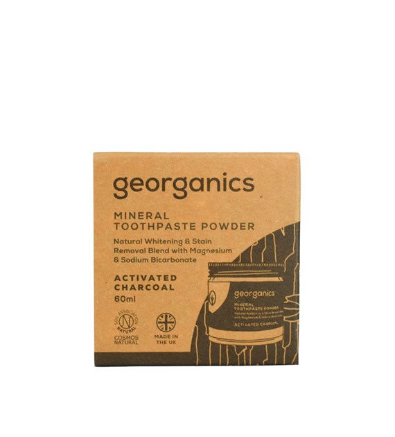 Georganics, Proszek do czyszczenia zębów, Activated Charcoal, 60 ml