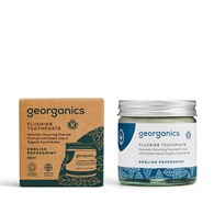 Georganics, Organiczna pasta do zębów z fluorem w słoiku, English Peppermint, 60 ml