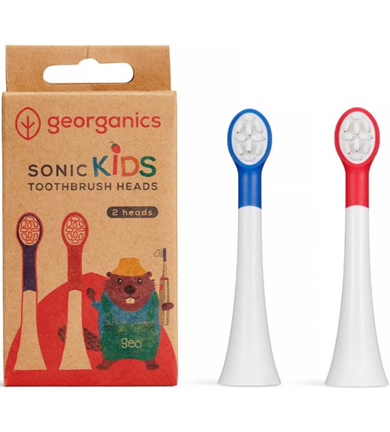 Georganics, GeoKids, Wymienne Główki do Szczoteczki Sonicznej dla Dzieci, SOFT, 2 szt.