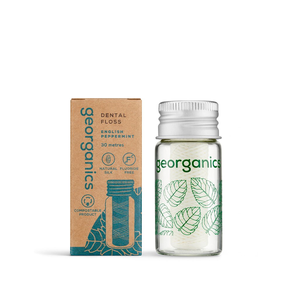 Georganics, Naturalna nić dentystyczna, English Peppermint,