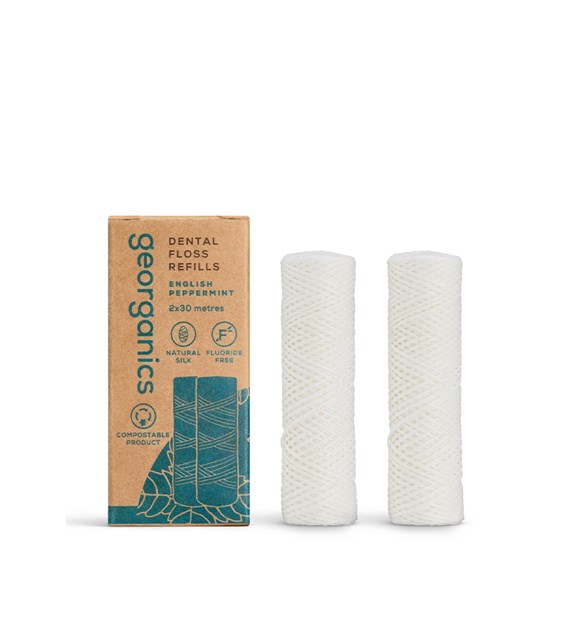 Georganics, Refill, Naturalna nić dentystyczna, English Peppermint