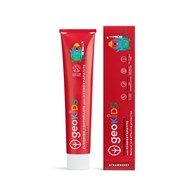 Georganics, GeoKIDS, Naturalna pasta do zębów dla dzieci z hydroksyapatytem, na mocne szkliwo, Strawberry, 75 ml