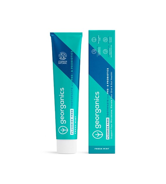 Georganics, Naturalna pasta do zębów na zdrowe dziąsła, prebiotyczna i probiotyczna, 75 ml