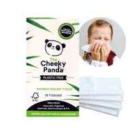 Cheeky Panda, Chusteczki higieniczne, kieszonkowe, 80 szt. (8 op. po 10 szt.)