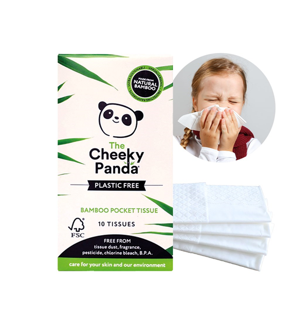 Cheeky Panda, Chusteczki higieniczne, kieszonkowe, 80 szt. (8 op. po 10 szt.)