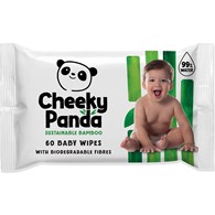 Cheeky Panda, Chusteczki nawilżane dla dzieci, 60 szt.
