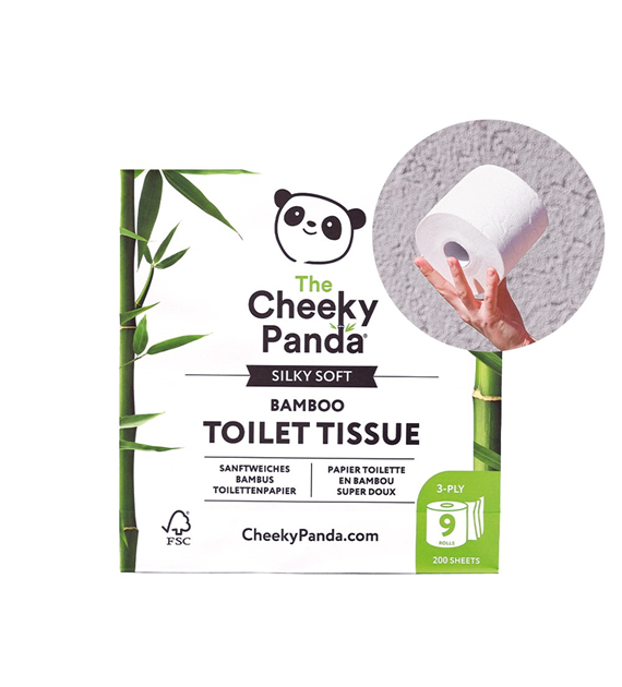 Cheeky Panda, Papier toaletowy trzywarstwowy, 9 rolek