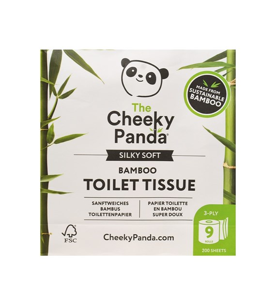 Cheeky Panda, Papier toaletowy trzywarstwowy, 9 rolek