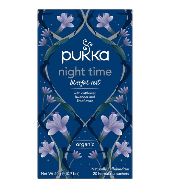 PUKKA, Herbata BIO Night Time (owies, lawenda, lipa), 20 saszetek