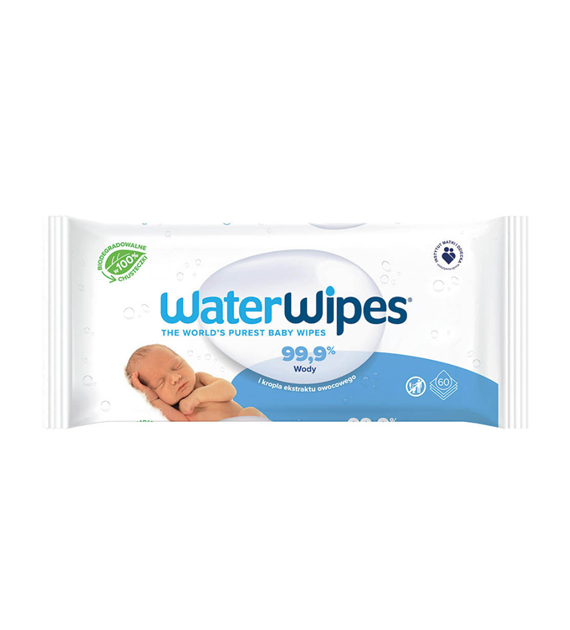 WaterWipes BIO, Chusteczki nawilżane dla dzieci 60 szt.