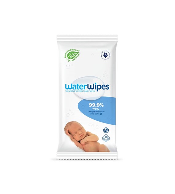 WaterWipes BIO, Chusteczki nawilżane dla dzieci, 28 szt.