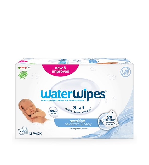 WaterWipes BIO, Chusteczki nawilżane dla dzieci WIELOPAK 720 szt. (12 op. x 60 szt.)