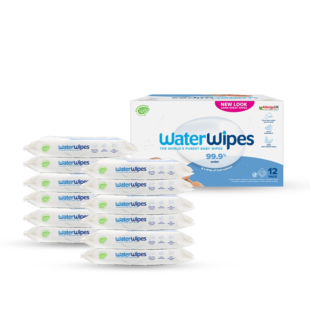 WaterWipes BIO, Chusteczki nawilżane dla dzieci WIELOPAK 720 szt. (12 op. x 60 szt.)