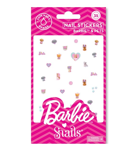 Snails, Naklejki na paznokcie dla dzieci Barbie, Barbie™ & Pets, 28 naklejek